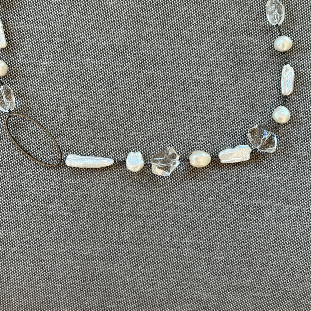 NWT Coldwater Creek pearl and sterling necklace - Picture 4 of 6